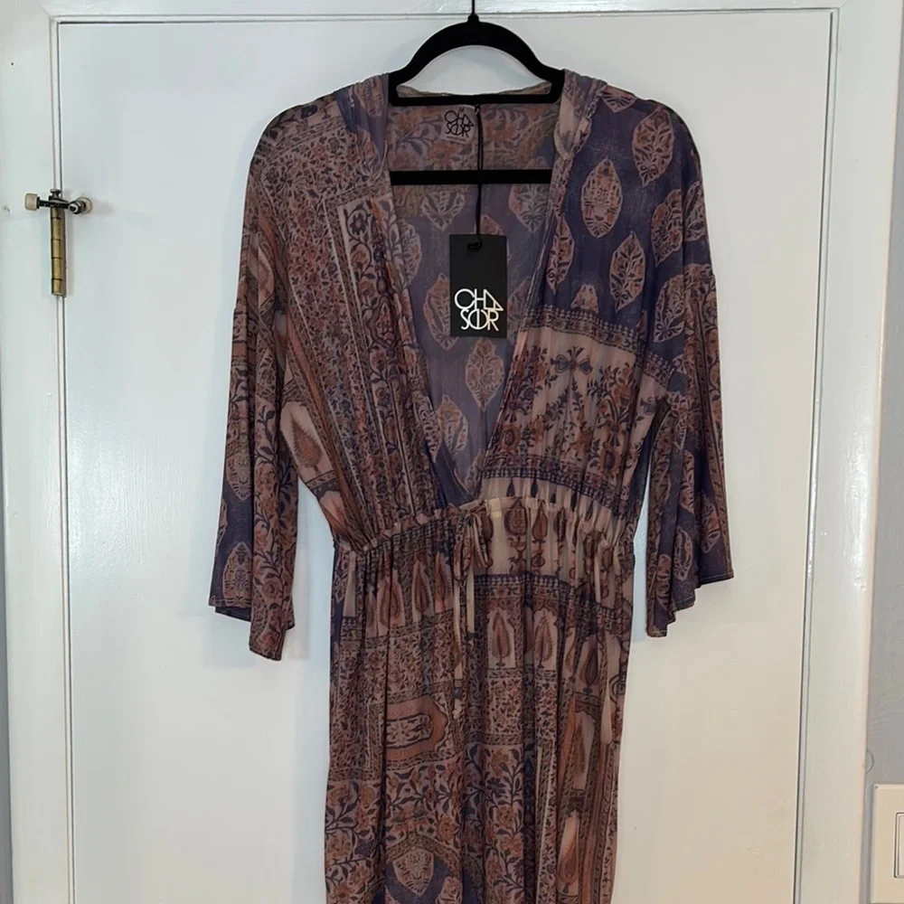 Chaser Sundress Coverup Women Sz Medium Mesh Resort Beach Poolside Boho Hippie